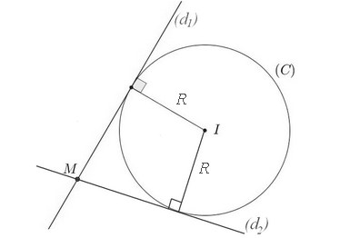 Viết phương trình tiếp tuyến của đường tròn đi qua 1 điểm