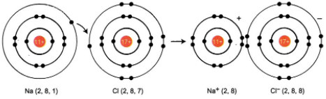 Sự tạo thành liên kết ion của NaCl
