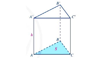 Ví dụ tính thể tích diện tích xq lăng trụ đứng tam giác