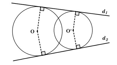 Số tiếp tuyến chung của hai đường tròn cắt nhau là 2