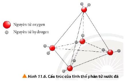 Cấu trúc phân tử của tinh thể nước đá